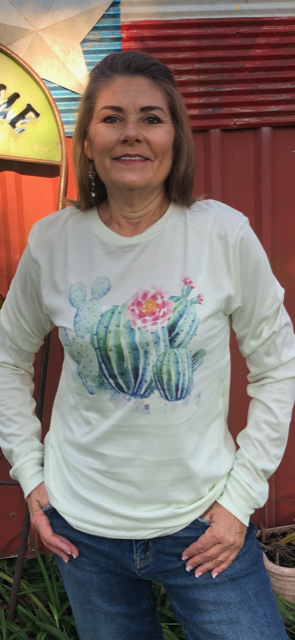 CACTUS LONG SLEEVE TEE — Southern Roots Boutique